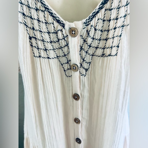 Free People Sunday Stroll Maxi Dress In Ivory size XS oversized dress fits Med - Picture 12 of 14